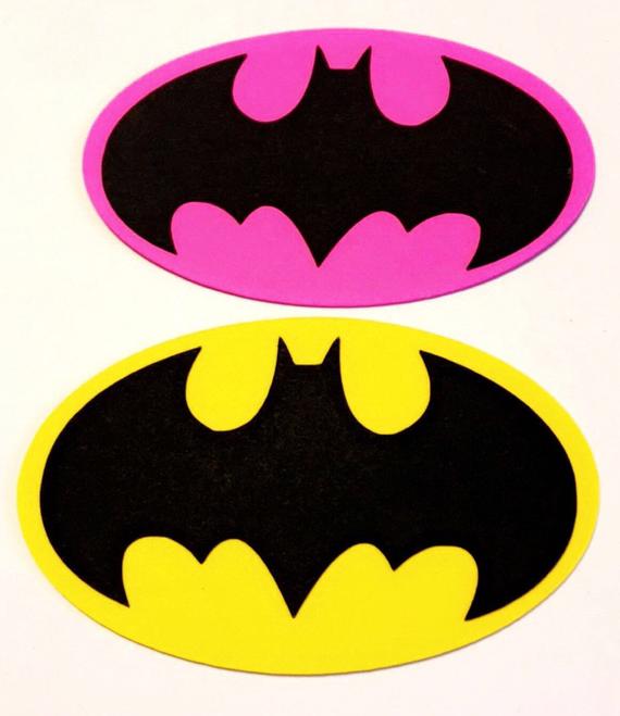 Batgirl Logo - Batman / Batgirl logo/ superhero birthday party theme | Etsy