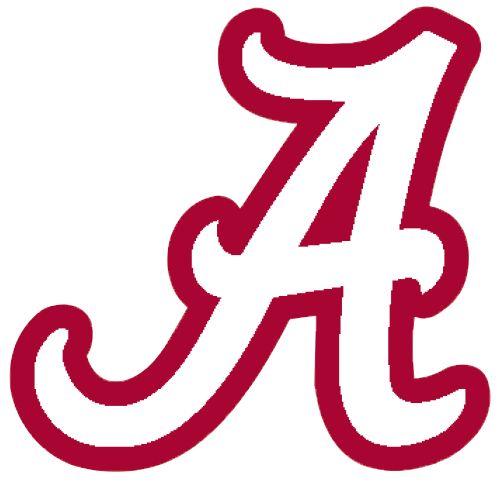 Alabama Roll Crimson Tide Logo - logo_-University-of-Alabama-Crimson-Tide-White-A-Red-Outline ...