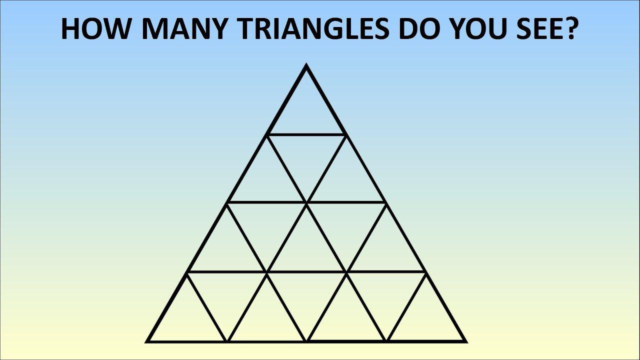 Multiple Triangle Blue Logo - How Many Triangles Are There? Learn The Formula For Any Size! - YouTube