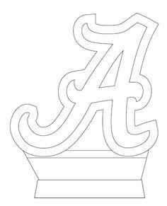 Outlined Black and White Alabama Logo - logo_-University-of-Alabama-Crimson-Tide-White-A-Red-Outline ...