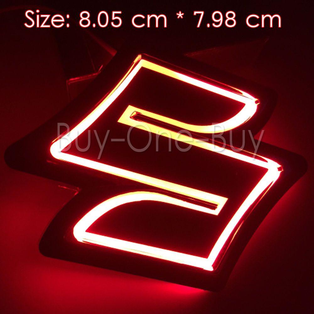 Red Lamp Logo - 5D LED Car Rear Tail Logo Light Badge Lamp Emblem Sticker for Suzuki