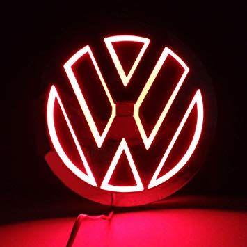 Red Lamp Logo - 5D LED Car Tail Logo Light Badge Lamp Emblem Sticker for vw ...