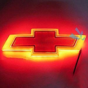 Red Lamp Logo - 4D Red LED Car Auto Tail Logo Light Badge Lamp Emblem For CHEVROLET ...
