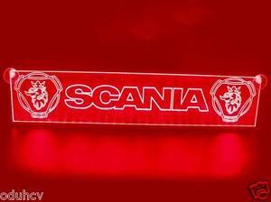 Red Lamp Logo - 24V Red LED Interior Cabin Light Plate for SCANIA Truck Bus Neon