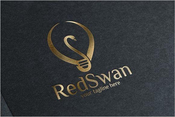 Red Lamp Logo - Red Swan / lamp Logo Templates Creative Market
