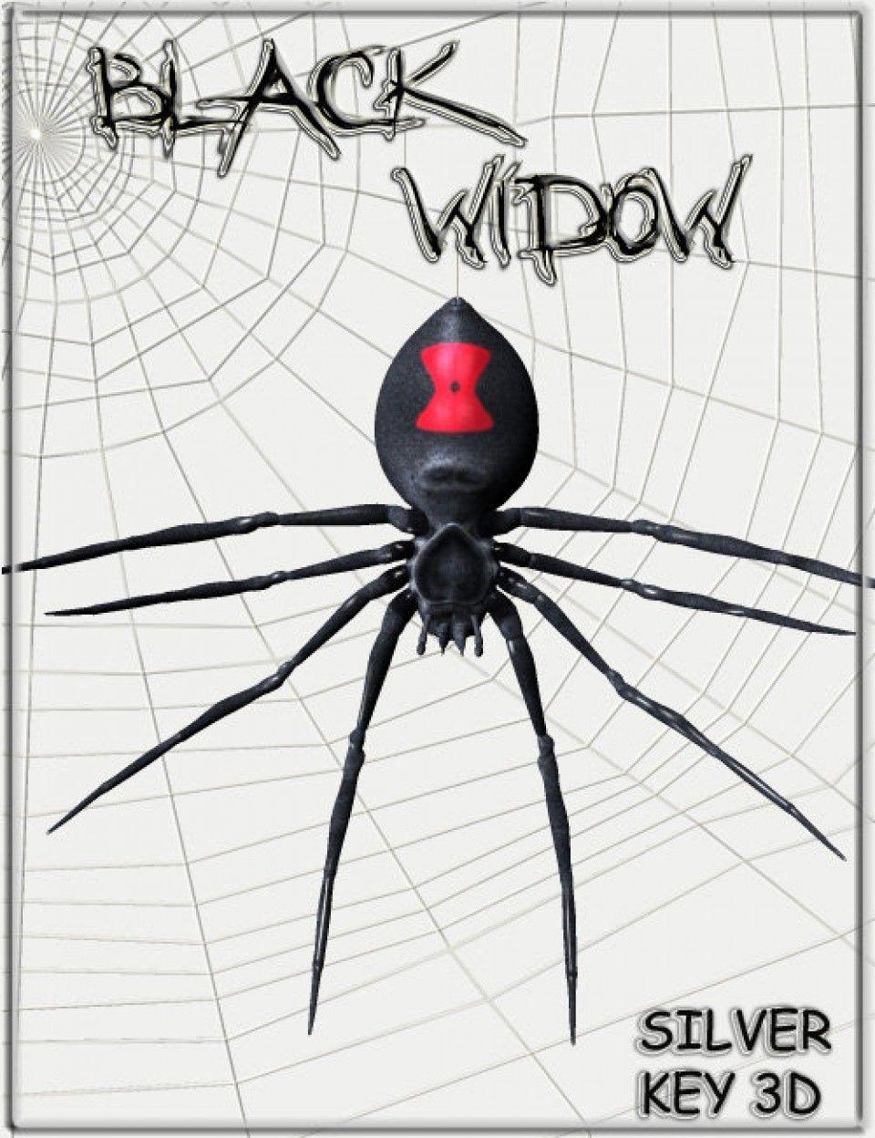 Black Widow Spider Logo - Black Widow Spider 3D ModelD Models and 3D Software