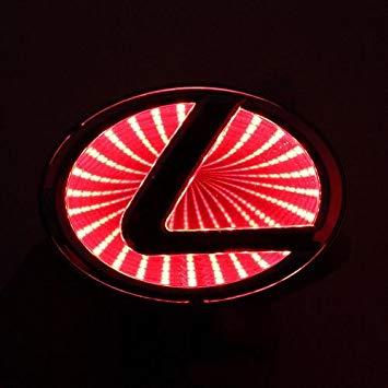 Red Lamp Logo - 3D RED Led Lexus Logo Badge Light Car Trunk Emblem