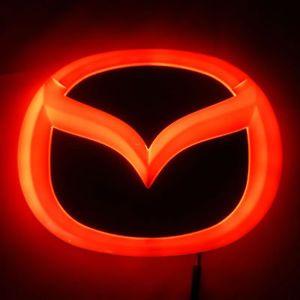 Red Lamp Logo - LED 4d Logo Light Red Color Decorative Emblem Badge Decals Mazda 2 3 ...