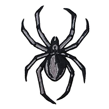 Black Widow Spider Logo - Creepy Black & Grey Black Widow Spider