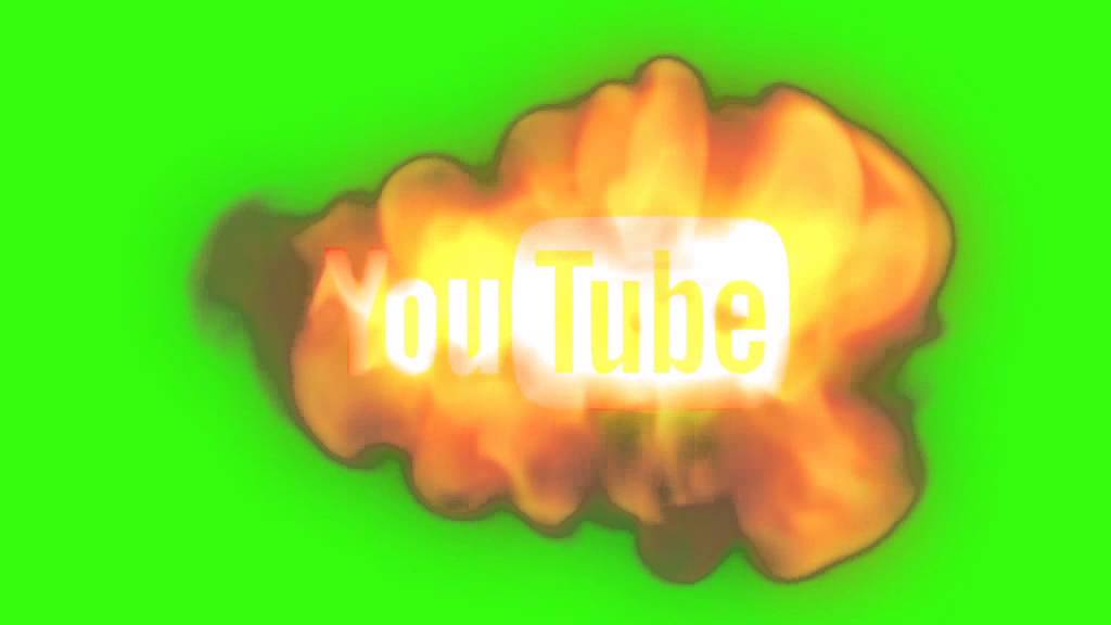 YouTube Broadcast Logo - Green Screen Broadcast Fiery Logo Youtube Fire PixelBoom