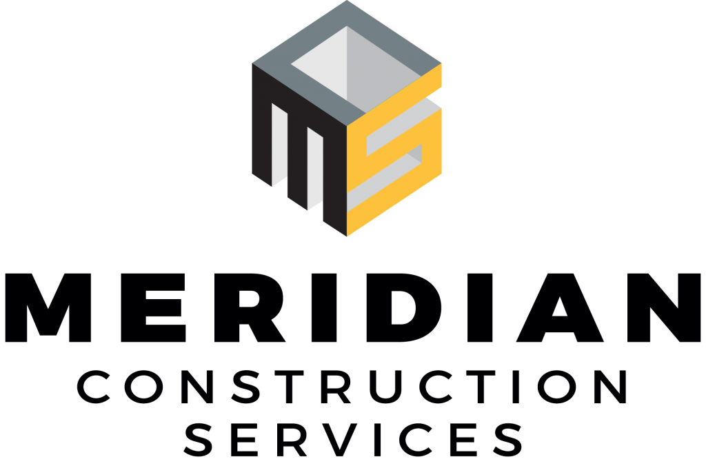 Construction Services Logo - Meridian Construction Services. Residential and Commercial Builders
