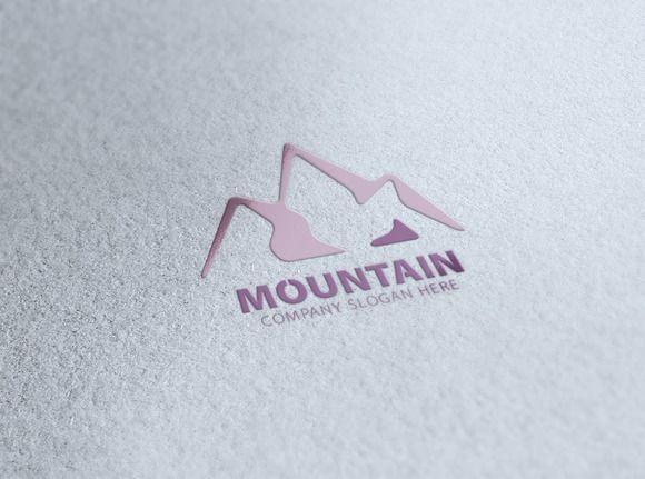 Pink Mountain Logo - Mountain Logo by eSSeGraphic on @creativemarket | 山 design ...