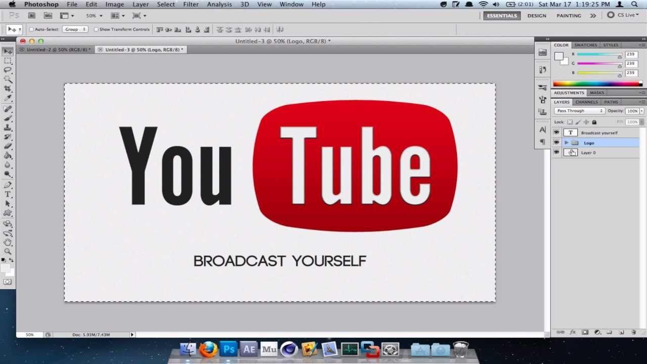 YouTube Broadcast Logo - How to make the Youtube Logo in Photoshop - YouTube