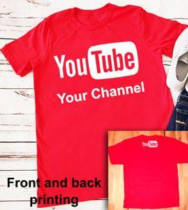 YouTube Broadcast Logo - YouTube logo T-shirt (Personalized Channel) broadcast youtuber Red ...