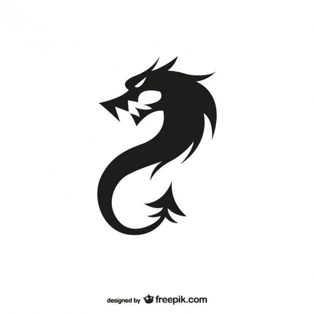 Easy Dragon Logo - Black dragon logo Vector | Free Download