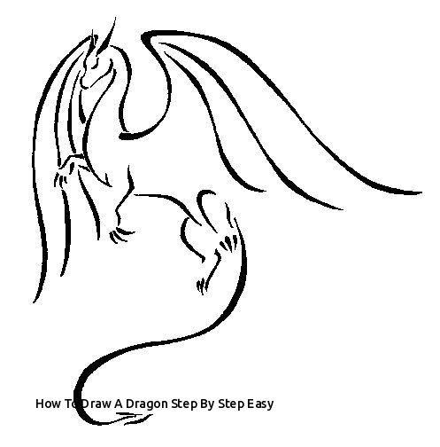 Easy Dragon Logo - How to Draw A Dragon Step by Step Easy Dragon Logo Book Dragon ...