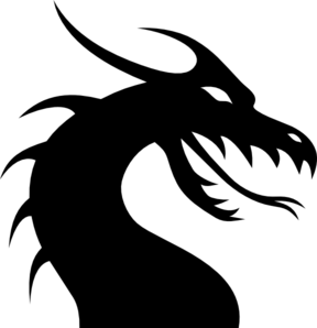 Easy Dragon Logo - Dragon Head Silhouette Clip Art clip art