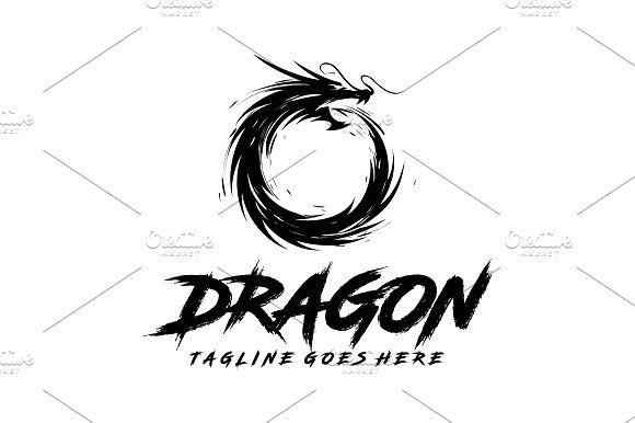 Easy Dragon Logo - Dragon Logo V.3 Logo Templates Creative Market