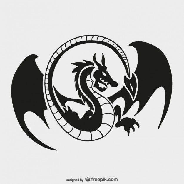 Easy Dragon Logo - Dragon logo template - Freepik.com-Fantasy-pin-8 | Dragon's ...