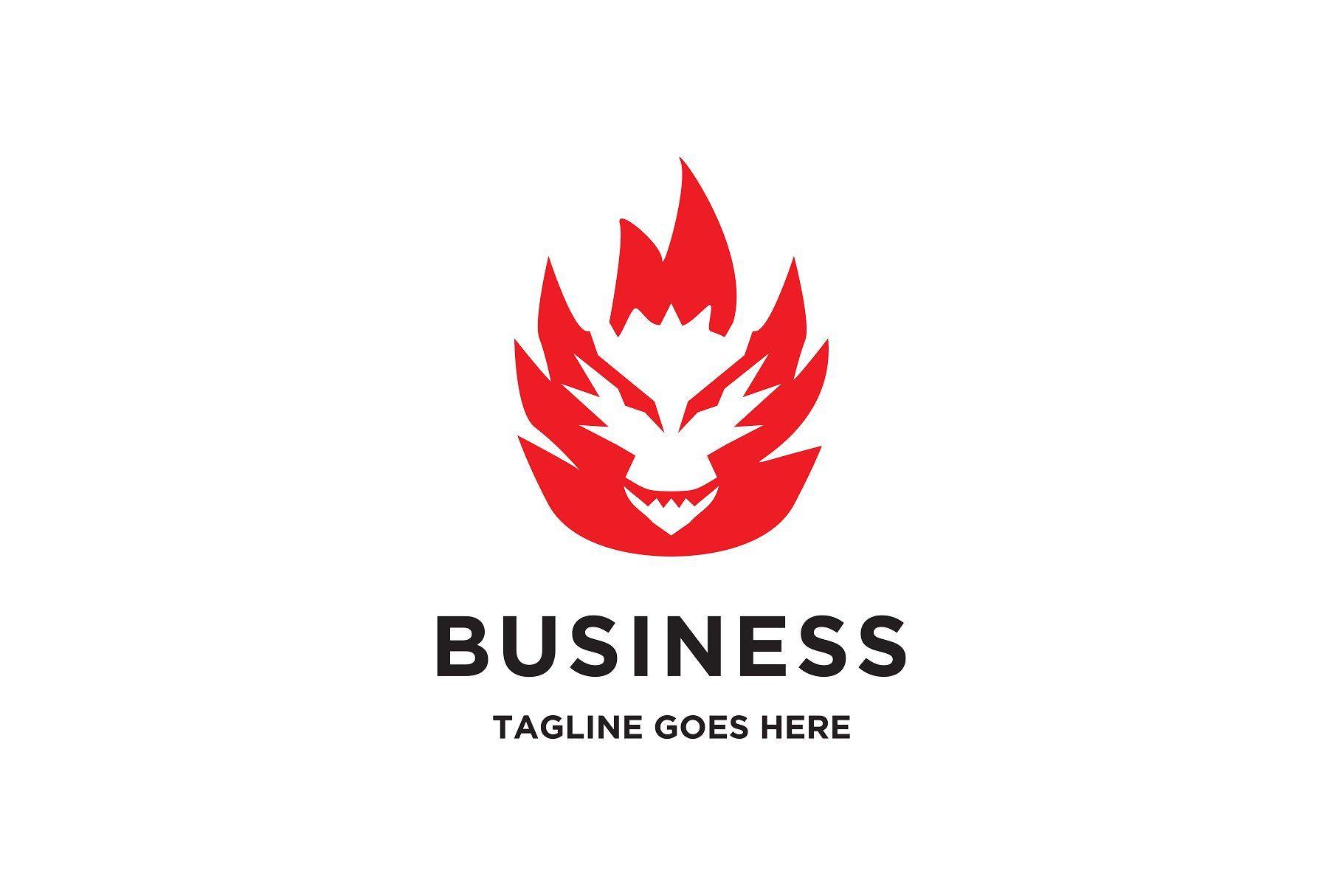 Fire Dragon Logo - fire dragon logo ~ Logo Templates ~ Creative Market