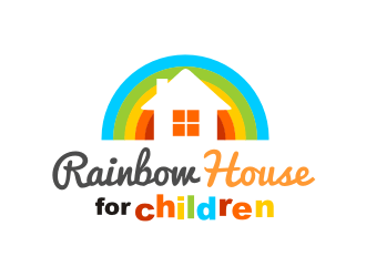 Rainbow House Logo - Rainbow house for children logo design