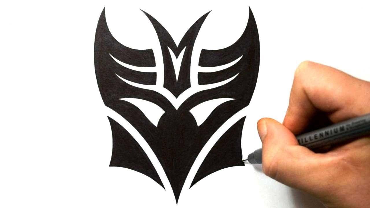 Easy Dragon Logo - How to Draw DECEPTICON in a Tribal Tattoo Design Style - YouTube