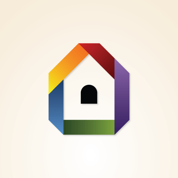 Google Home Logo - Rainbow home Logo - Bevouliin