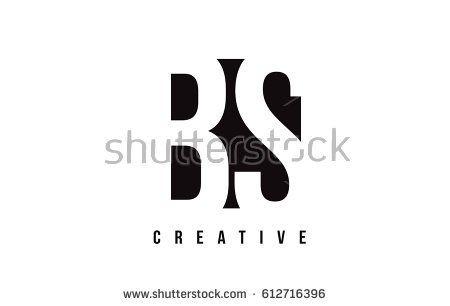 Square Letter a Logo - BS B S White Letter Logo Design with Black Square Vector ...