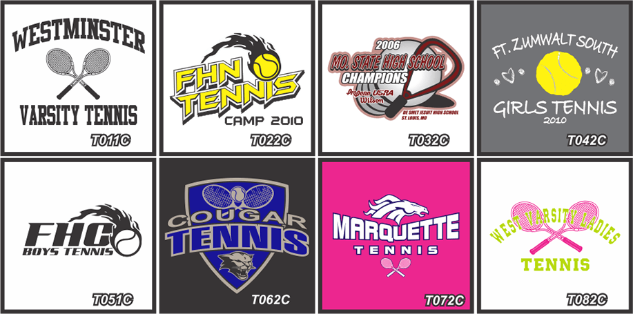 Tennis Company Logo - Want to get new ideas for your custom tennis shirts and tennis team ...