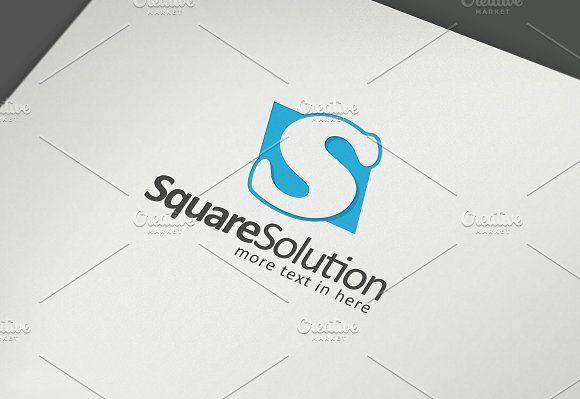 Square Letter a Logo - Square Solution S Letter Logo Templa Logo Templates Creative Market