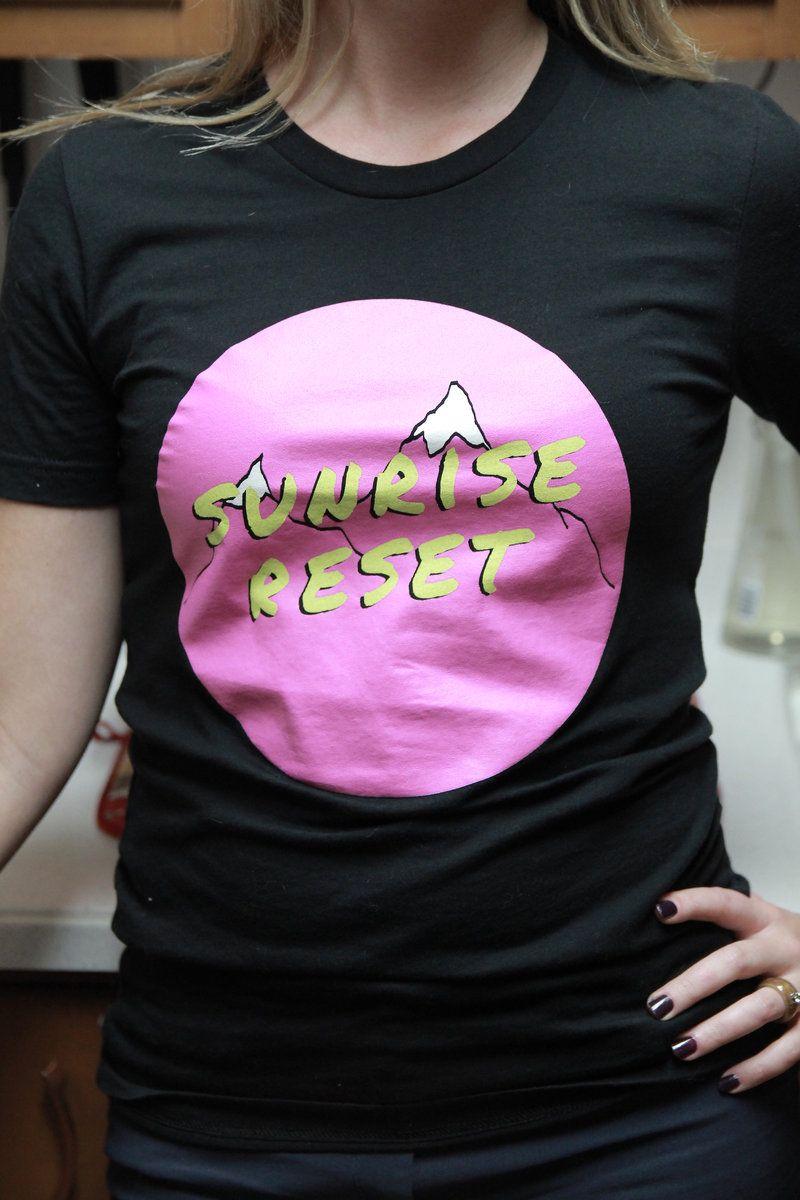 Pink Mountain Logo - Sunrise Reset Pink Mountain Logo T-Shirt | Sunrise Reset