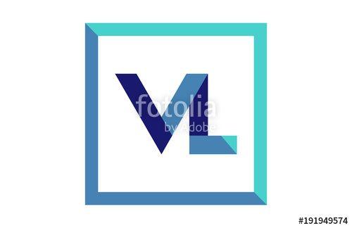 Square Letter a Logo - VL Square Ribbon Letter Logo
