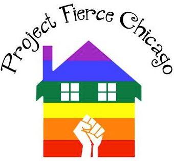 Rainbow House Logo - Project Fierce Chicago Logo, rainbow house with solidarity fist ...