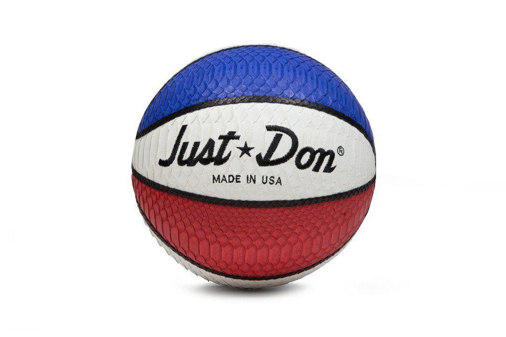 Red White and Blue Basketball Logo - Just Don Basketball White Blue