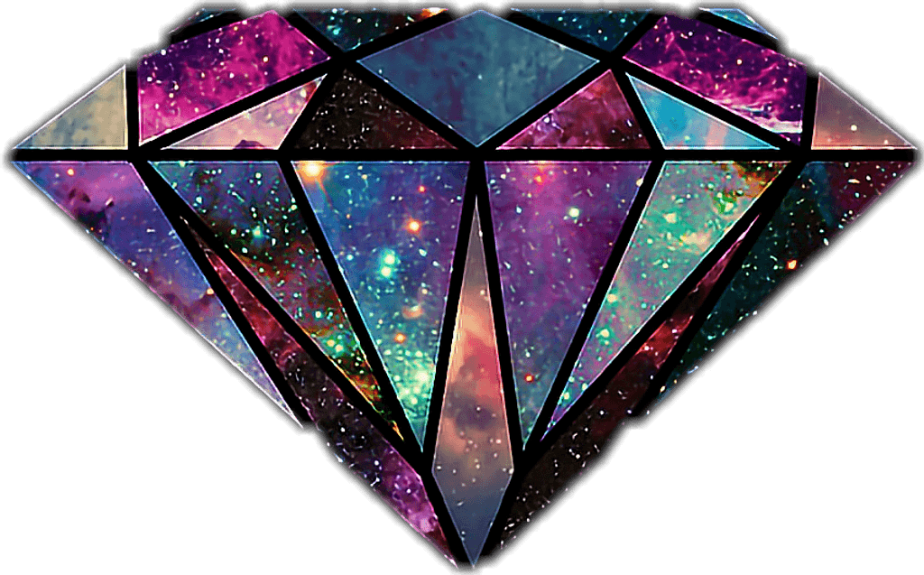 Galaxy Diamond Logo - diamond galaxy - Sticker by ɱɪʑҡคყτ
