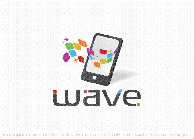Cell Phone App Logo - Readymade Logos for Sale Wave Cell Phone | Readymade Logos for Sale