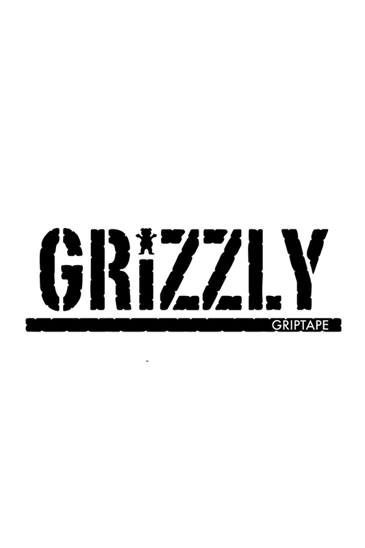 Diamond and Grizzly Skate Logo - Grizzly Single Sheet Stamp Blk/Diamond Blue – Hard Times Skate Shop