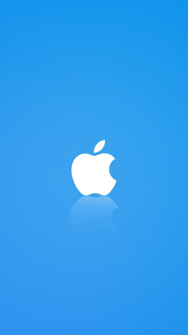 White and Blue Apple Logo - White Apple Logo Walpaper | Blue Wallpaper! | Pinterest | Apple logo ...
