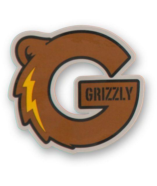 Diamond and Grizzly Skate Logo - Grizzly G Logo Sticker. Sick AF. Logos, Stickers