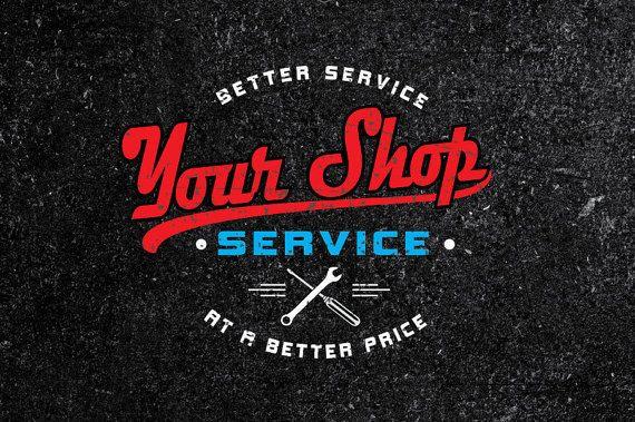 Custom Car Shop Logo - Vintage Auto Shop Auto Body Auto Service Logo by WAGlacierGraphics ...