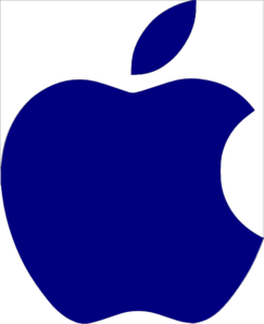Blueand White Apple Logo - Apple Logo White Clip Art at Clker.com - vector clip art online ...