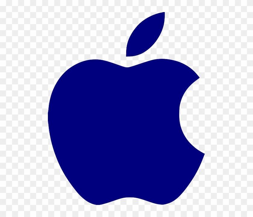 Blueand White Apple Logo - Apple Logo White Clip Art At Clker - Apple Logo Png Blue - Free ...