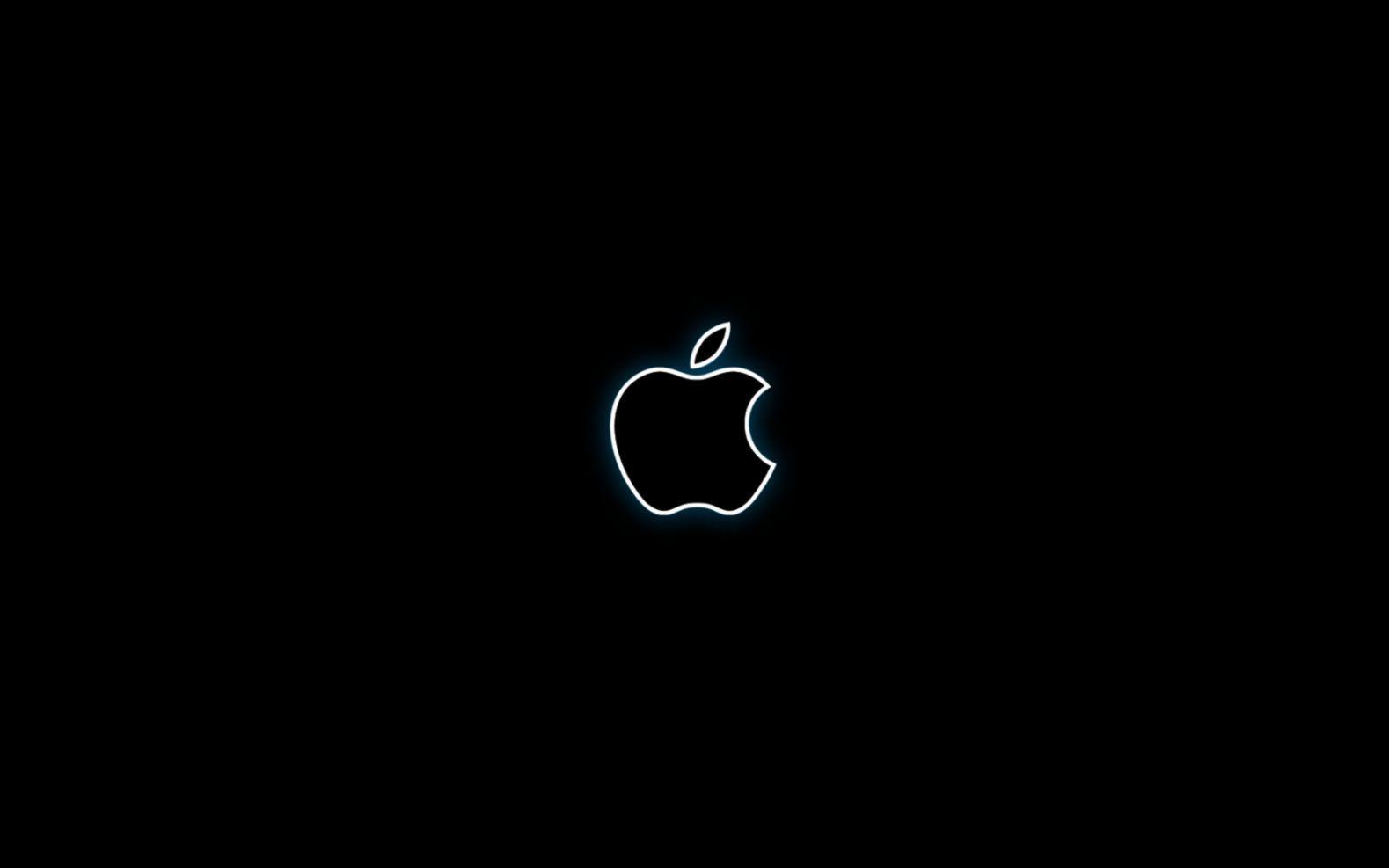 Blueand White Apple Logo - Apple Logo HD Wallpaper Free Download