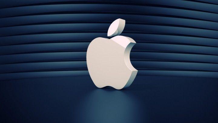 White and Blue Apple Logo - A Beautiful White 3D Apple Logo Wallpaper