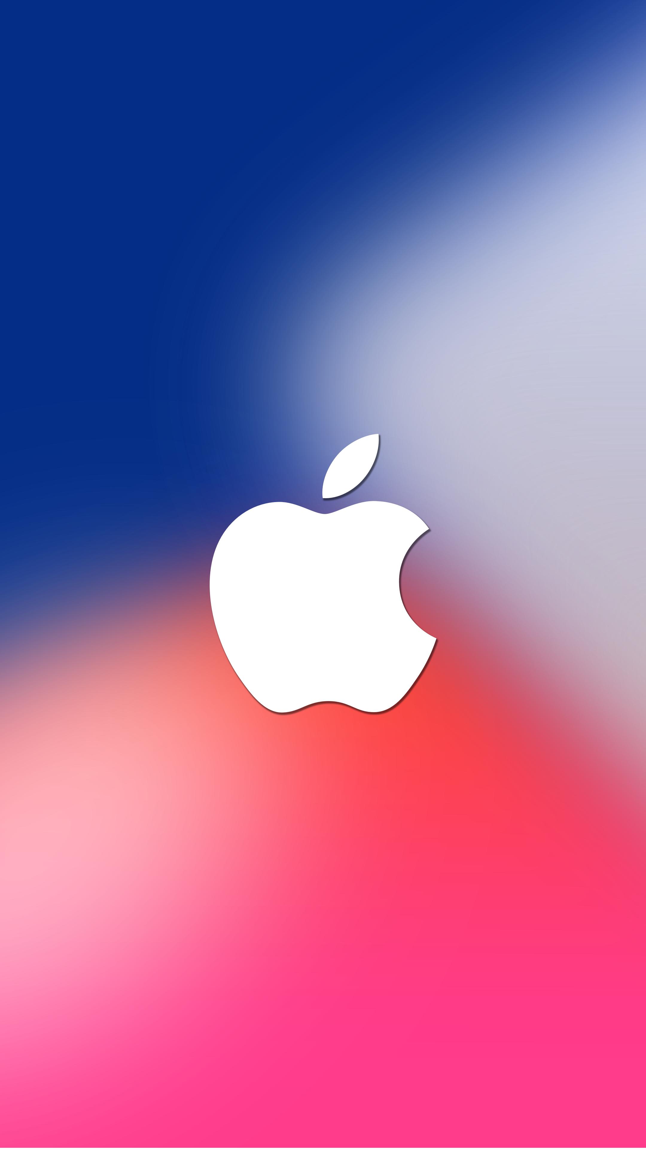 Blueand White Apple Logo - Download September 12 iPhone 8 Event Wallpapers For iPhone, iPad and ...