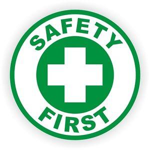 Safety Logo - Safety First Hard Hat Decal / Helmet Sticker / Union Laborer Foreman