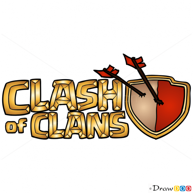 Clash of Clans Logo - How to Draw Logo, Clash of Clans