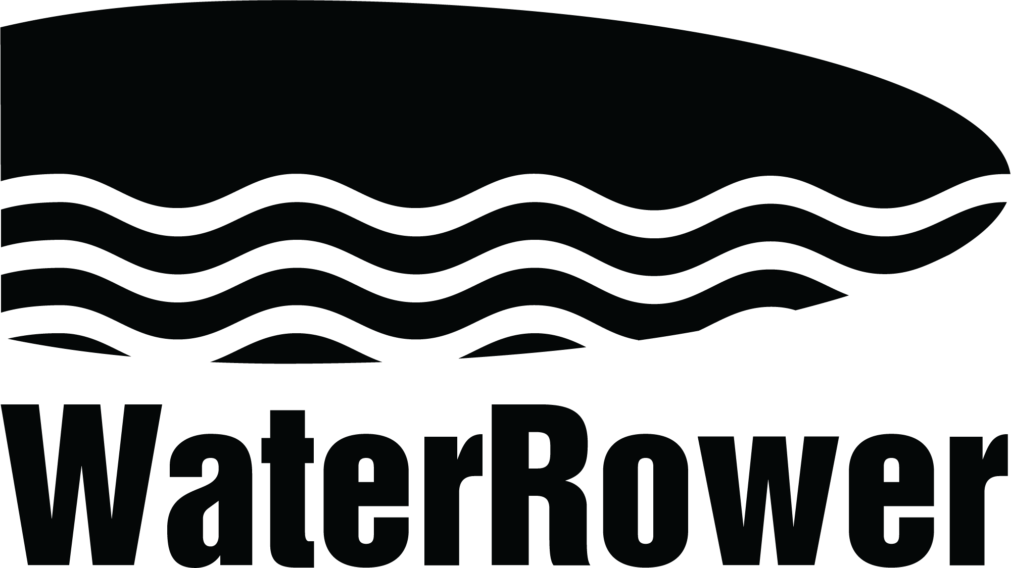 Black and White Water Logo - WaterRower UK Rowing Machine - Indoor Rowing