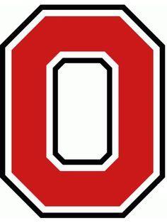 That Has a Red O Logo - Ohio State Block O Logo. Silhouette Ideas. Ohio state buckeyes