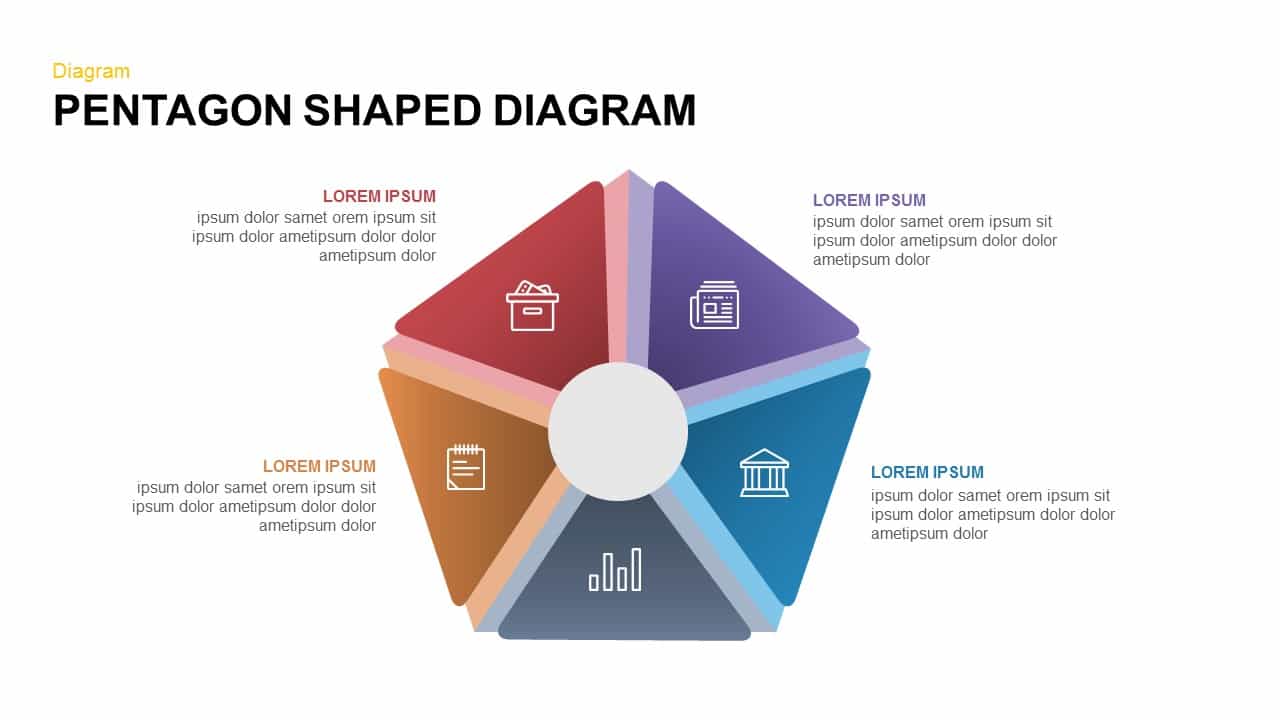 Pentagon-Shaped Logo - Pentagon PowerPoint Template and Keynote Slide
